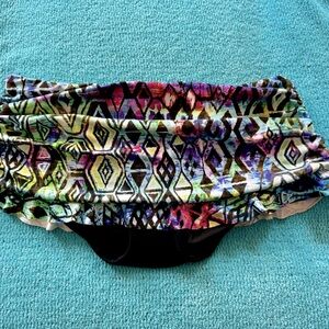 Black Abstract Print Bathing Suit | Bottoms Only | Size 8